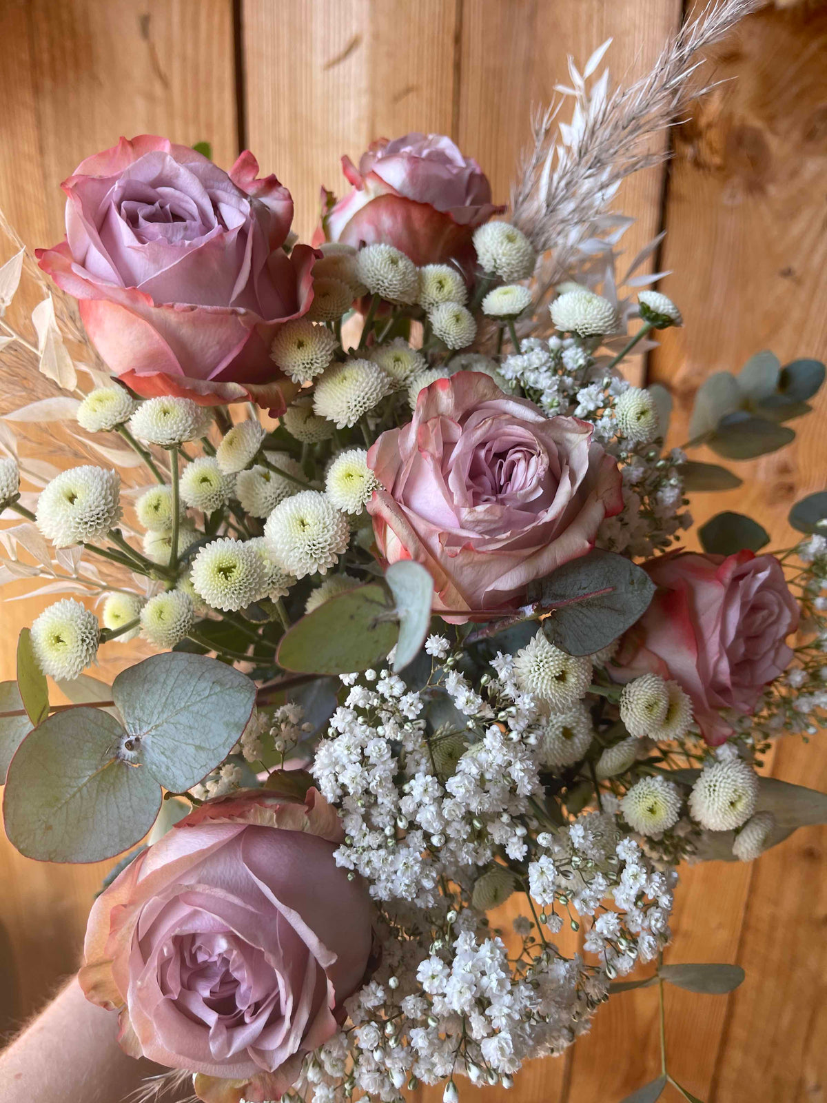 Bouquet Romantic Rose – Dusty Pink Roses & Baby’s Breath