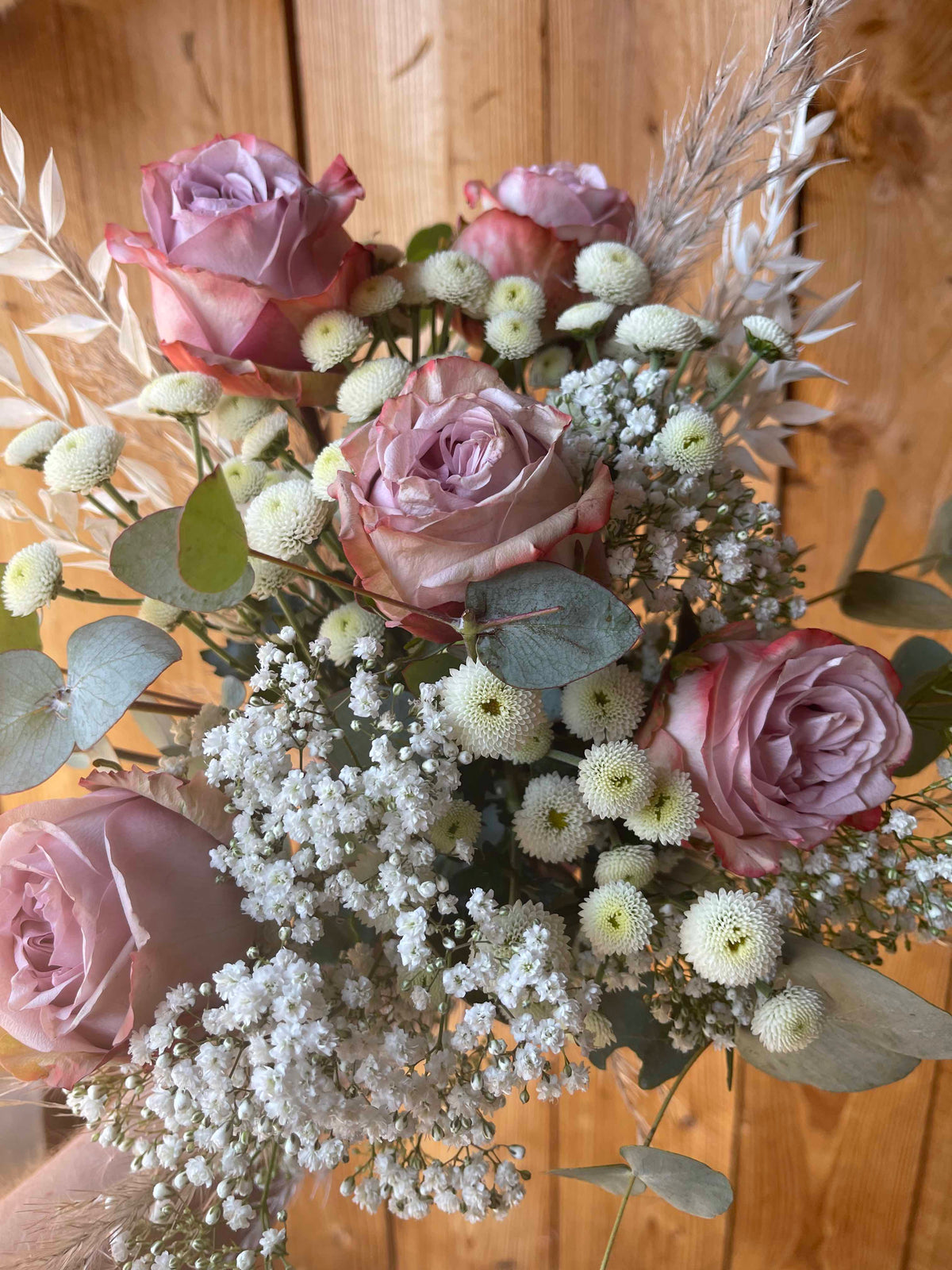 Bouquet Romantic Rose – Dusty Pink Roses & Baby’s Breath