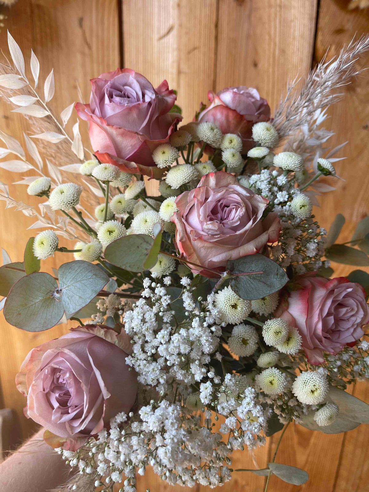 Bouquet Romantic Rose – Dusty Pink Roses & Baby’s Breath