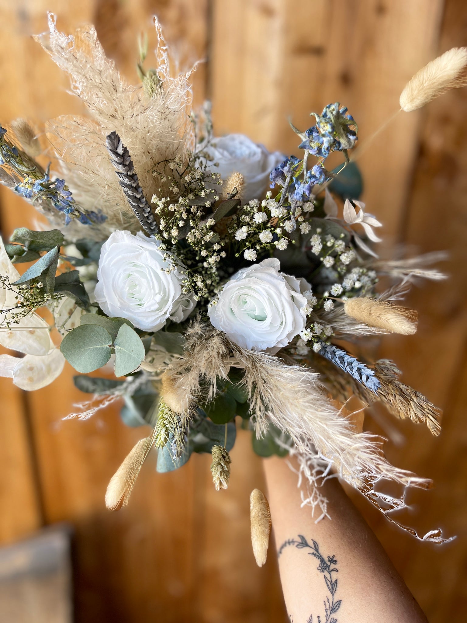 Trockenblumen Brautstrauß everlasting love - Wild und Schön